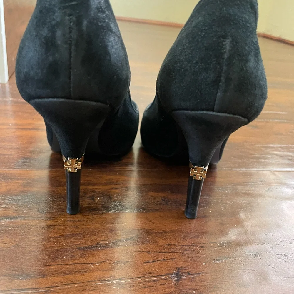Tory Burch Black Suede Heels